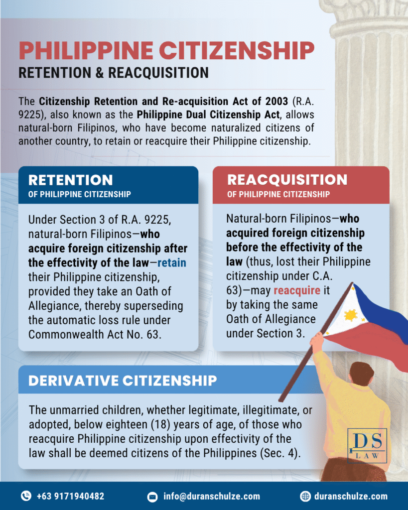 How to Apply for Retention and Reacquisition of Philippine Citizenship Under R.A. 9225 (Dual Citizenship)