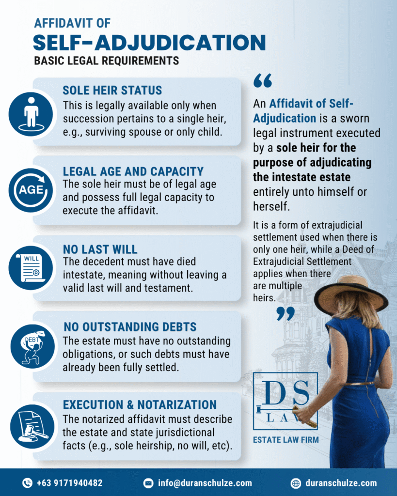 Affidavit of Self-Adjudication: A More Practical Estate Settlement Tool for Sole Heirs in the Philippines