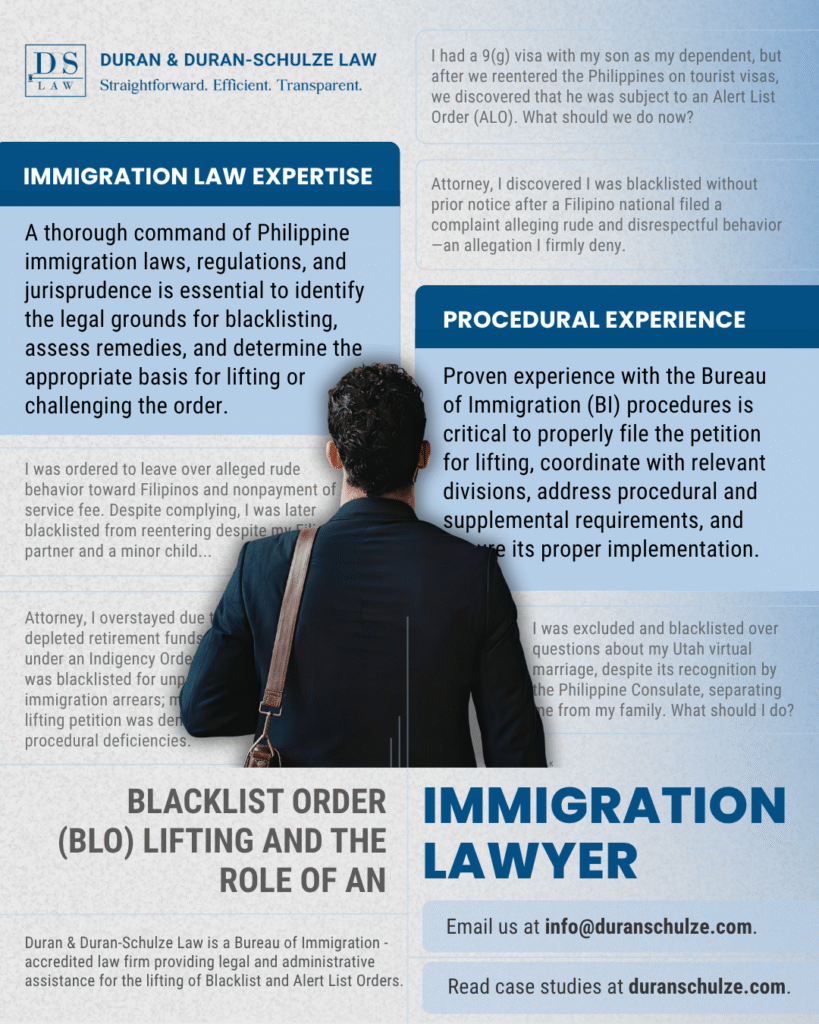 Blacklist Order Lifting in the Philippines—and the Critical Role of An Immigration Lawyer